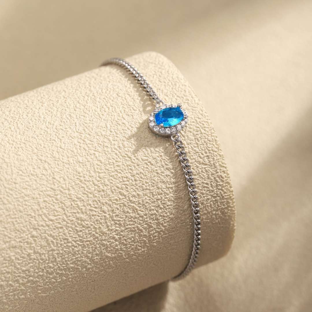 Angela Jewelry]Exquisite Oval Shape Bracelet