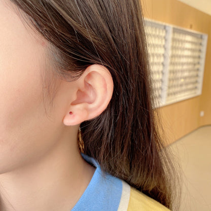 Angela Jewelry]Delicate Solitaire Earrings