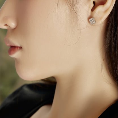 Angela Jewelry]Four-Leaf Clover Flower Shaped Earrings
