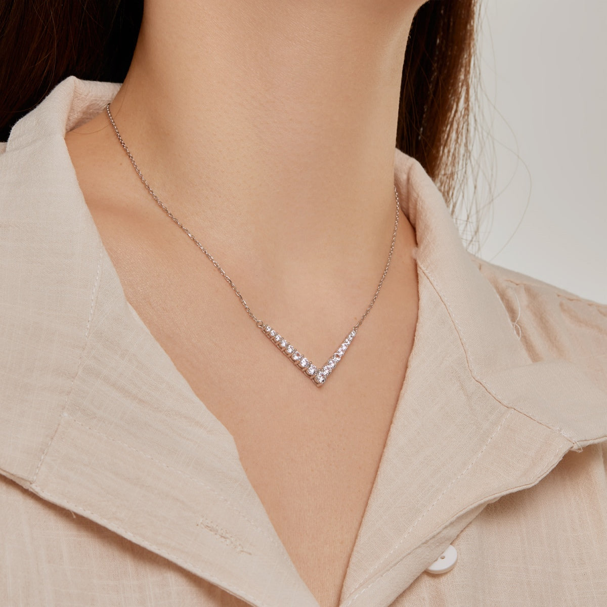 Angela Jewelry]Ornate Round Cut Necklace