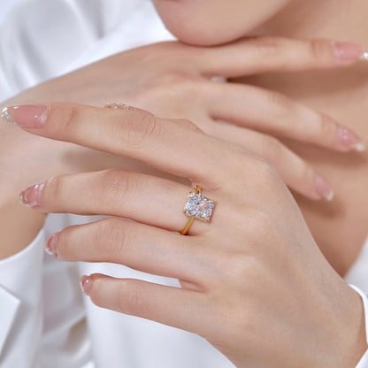 Angela Jewelry]4.0 Carat Ornate Enchanting Radiand Cut Banquet Ring