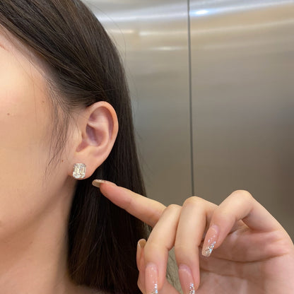 Angela Jewelry]Dazzling Square Shape Earrings