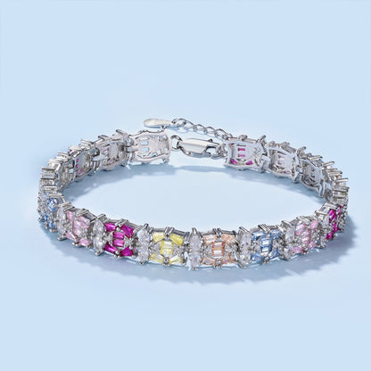 Angela Jewelry]Delicate Colorful Multi Cut Party Bracelet