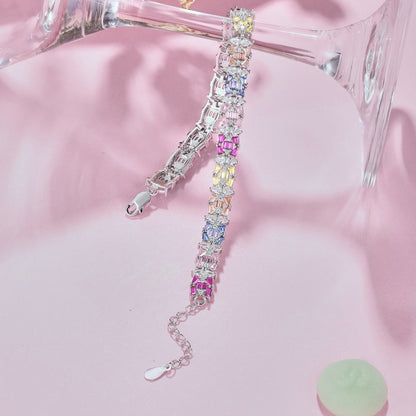 Angela Jewelry]Delicate Colorful Multi Cut Party Bracelet