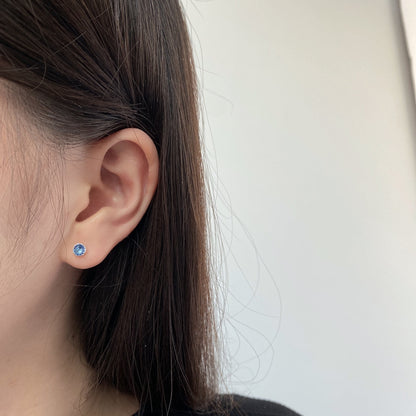 Angela Jewelry]Sparkling Colorful Round Shape Earrings