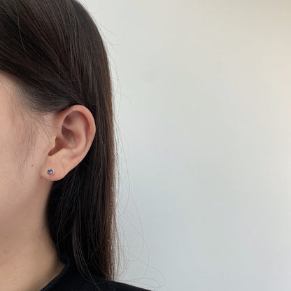 Angela Jewelry]Sparkling Colorful Round Shape Earrings