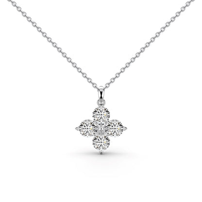 Angela Jewelry]Four-Leaf Clover And Eight-Pointed Star Necklace
