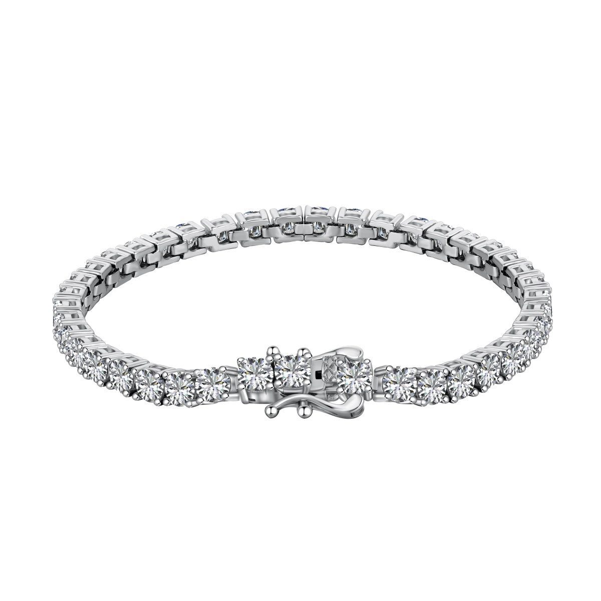 Angela Jewelry]Luxurious Ornate Round Cut Tennis Bracelet