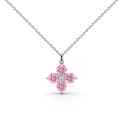 Angela Jewelry]Four-Leaf Clover And Eight-Pointed Star Necklace