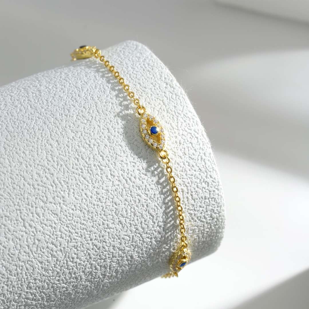 Angela Jewelry]Evil Eye Shape Pendent Necklace