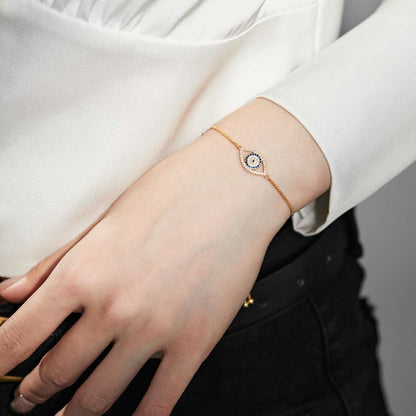 Angela Jewelry]Dazzling Eye Shape Necklace