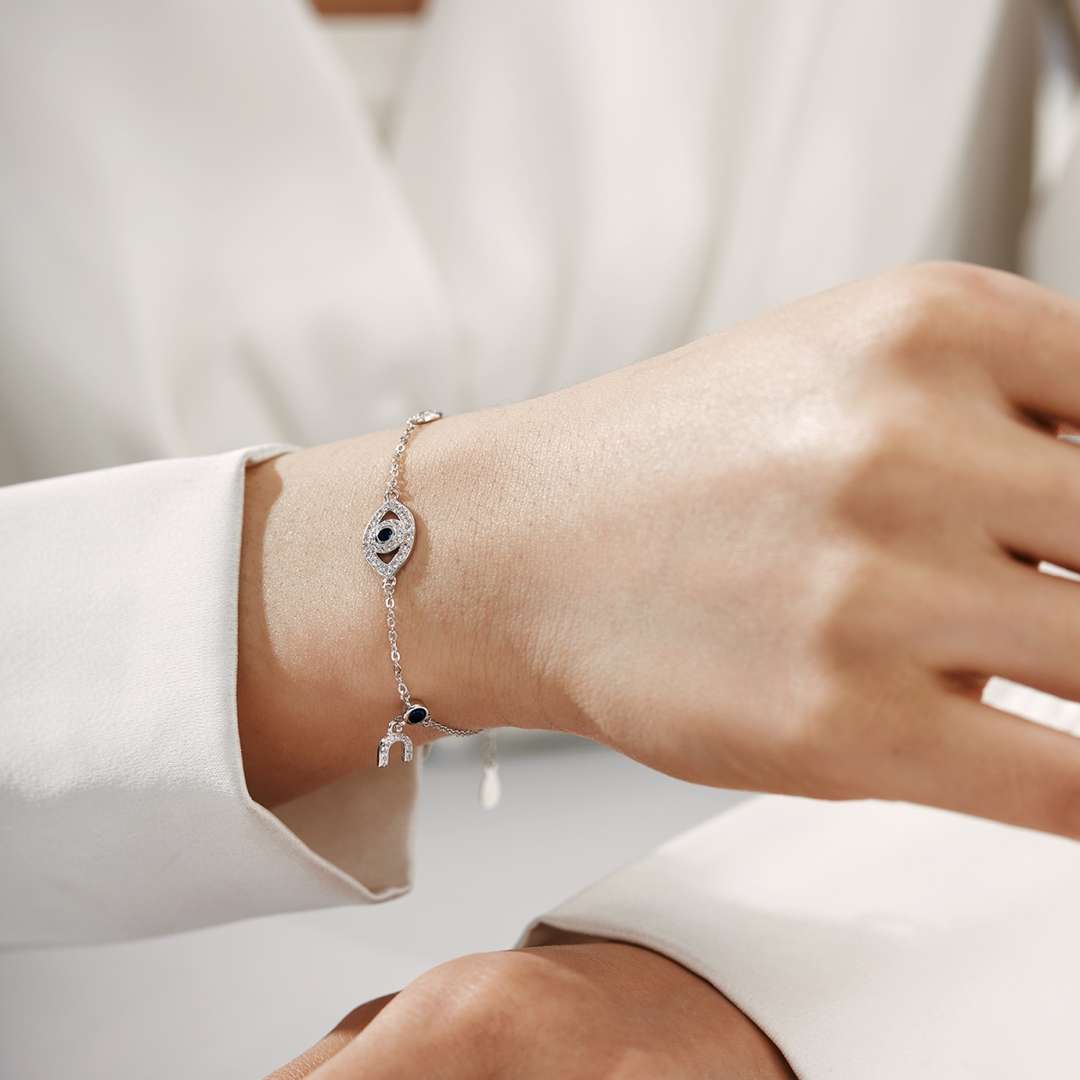 Angela Jewelry]Dainty Eye Shape Necklace