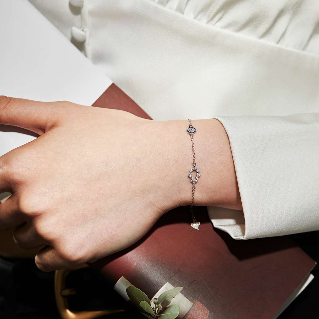 Angela Jewelry]Gost Shape & Round Shape Necklace