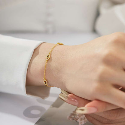 Angela Jewelry]Evil Eye Shape Pendent Necklace