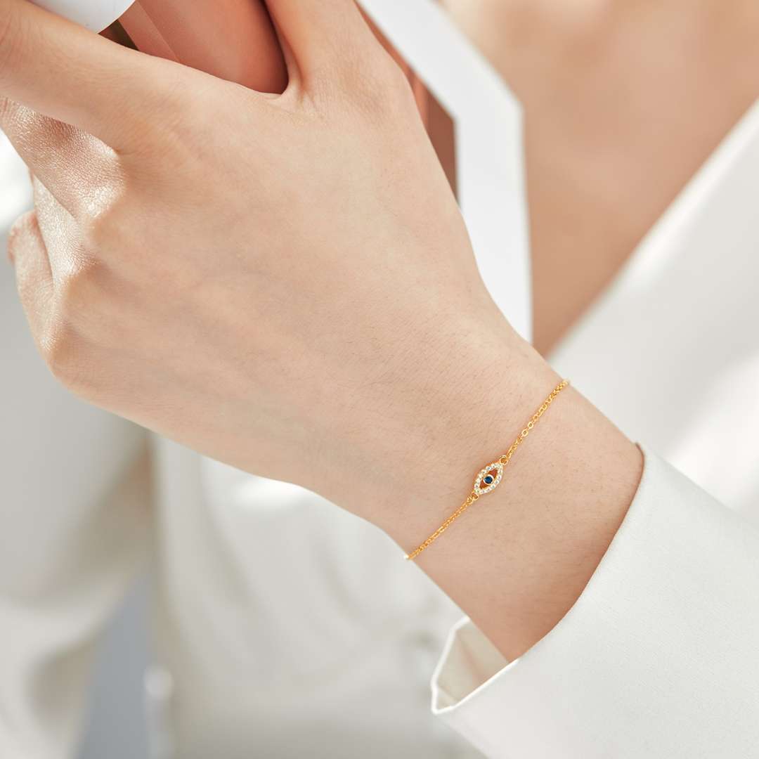 Angela Jewelry]Evil Eye Shape Necklace