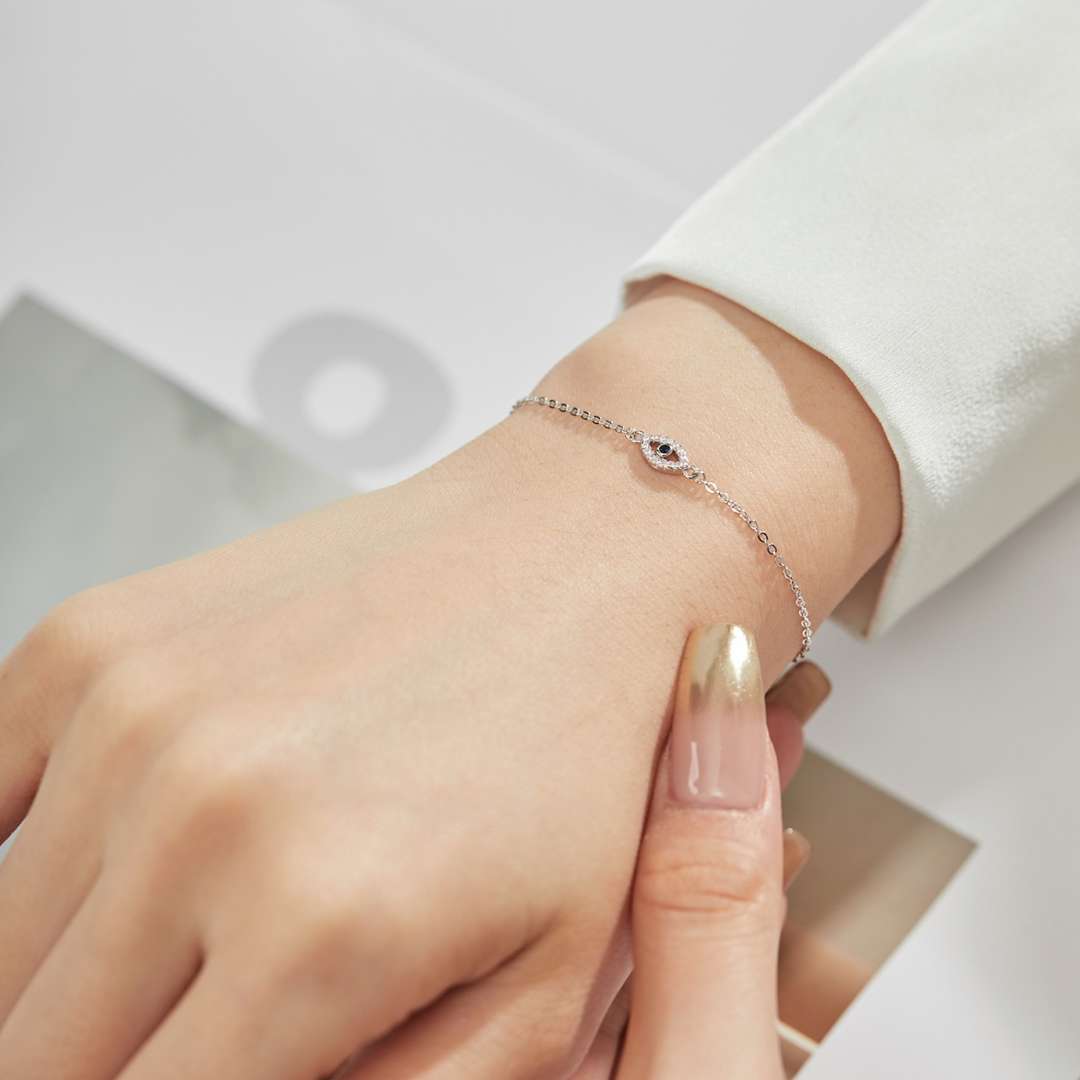 Angela Jewelry]Evil Eye Shape Necklace