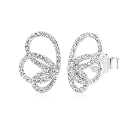 Angela Jewelry]Exquisite Butterfly Shape Earrings