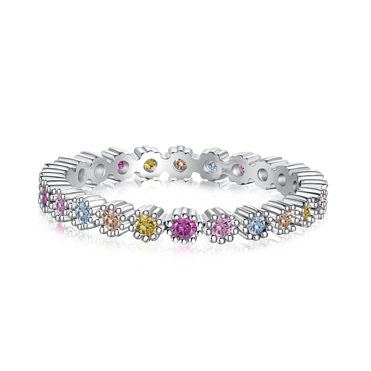 Angela Jewelry]Exquisite Colorful Round Cut Party Ring