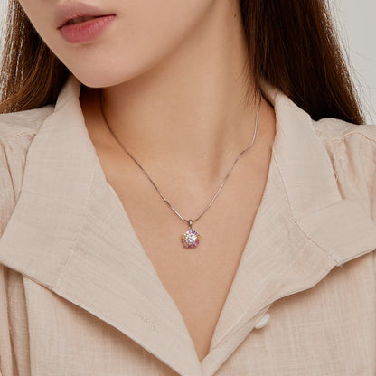 Angela Jewelry]Charming Flower Colorful Necklace
