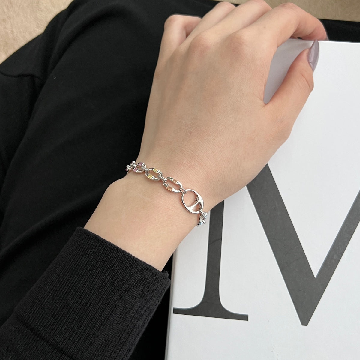 Angela Jewelry]Dazzling Colorful Daily Bracelet