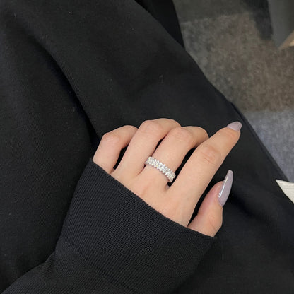 Angela Jewelry]Splashy Ornate Emerald Cut Cocktail Ring