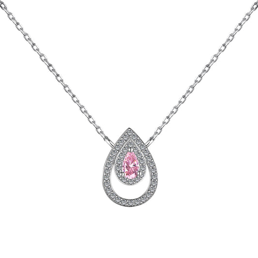 Angela Jewelry]Sparkling Pear Cut Necklace