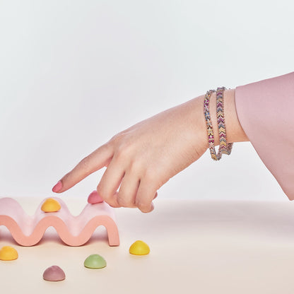 Angela Jewelry]Radiant Colorful Emerald Cut Party Bracelet