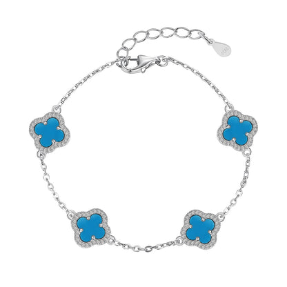 Angela Jewelry]Four-Leaf Clover Exquisite Bracelet