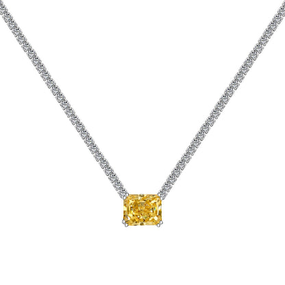 Angela Jewelry]4.0 Carat Elegant Radiant Cut Necklace