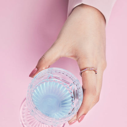 Angela Jewelry]Dainty Colorful Round Cut Party Ring