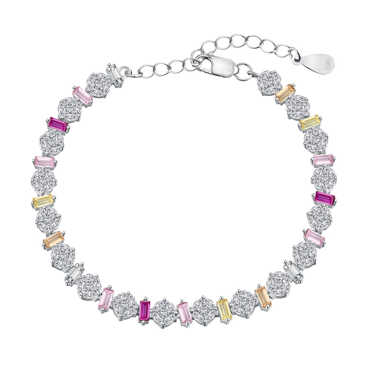 Angela Jewelry]Radiant Colorful Round Shape Daily Bracelet