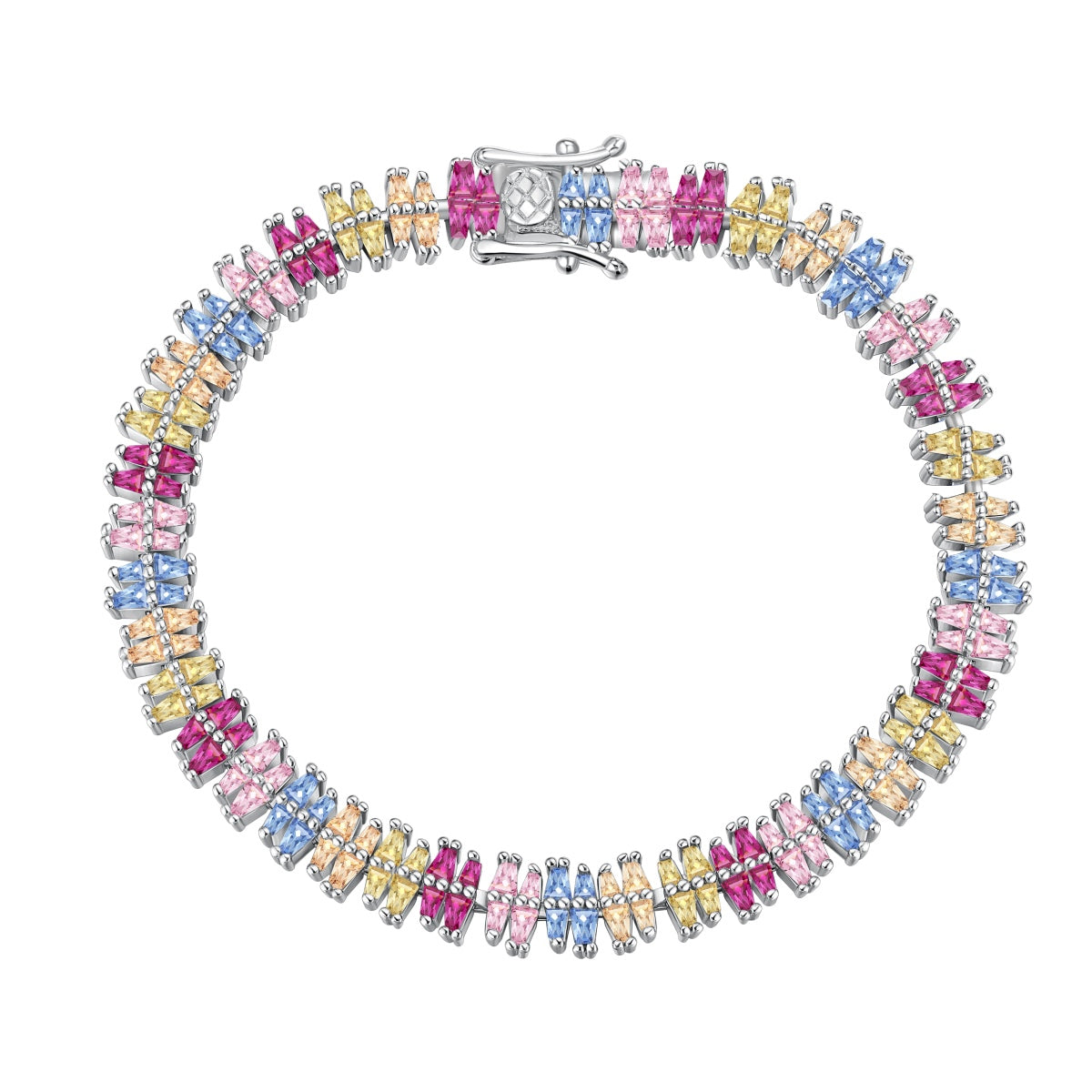 Angela Jewelry]Sparkling Exquisite Multi Cut Party Bracelet