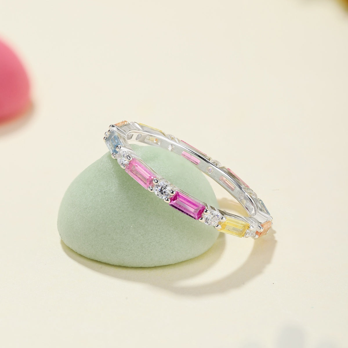 Angela Jewelry]Lively In Shades Elegant Radiant Cut Daily Ring