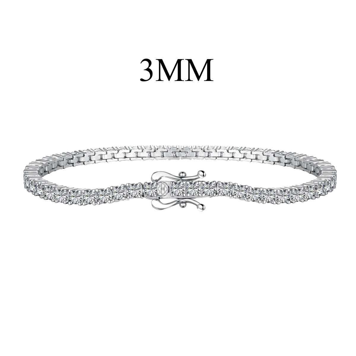Angela Jewelry]Dainty Charming Round Cut Tennis Bracelet