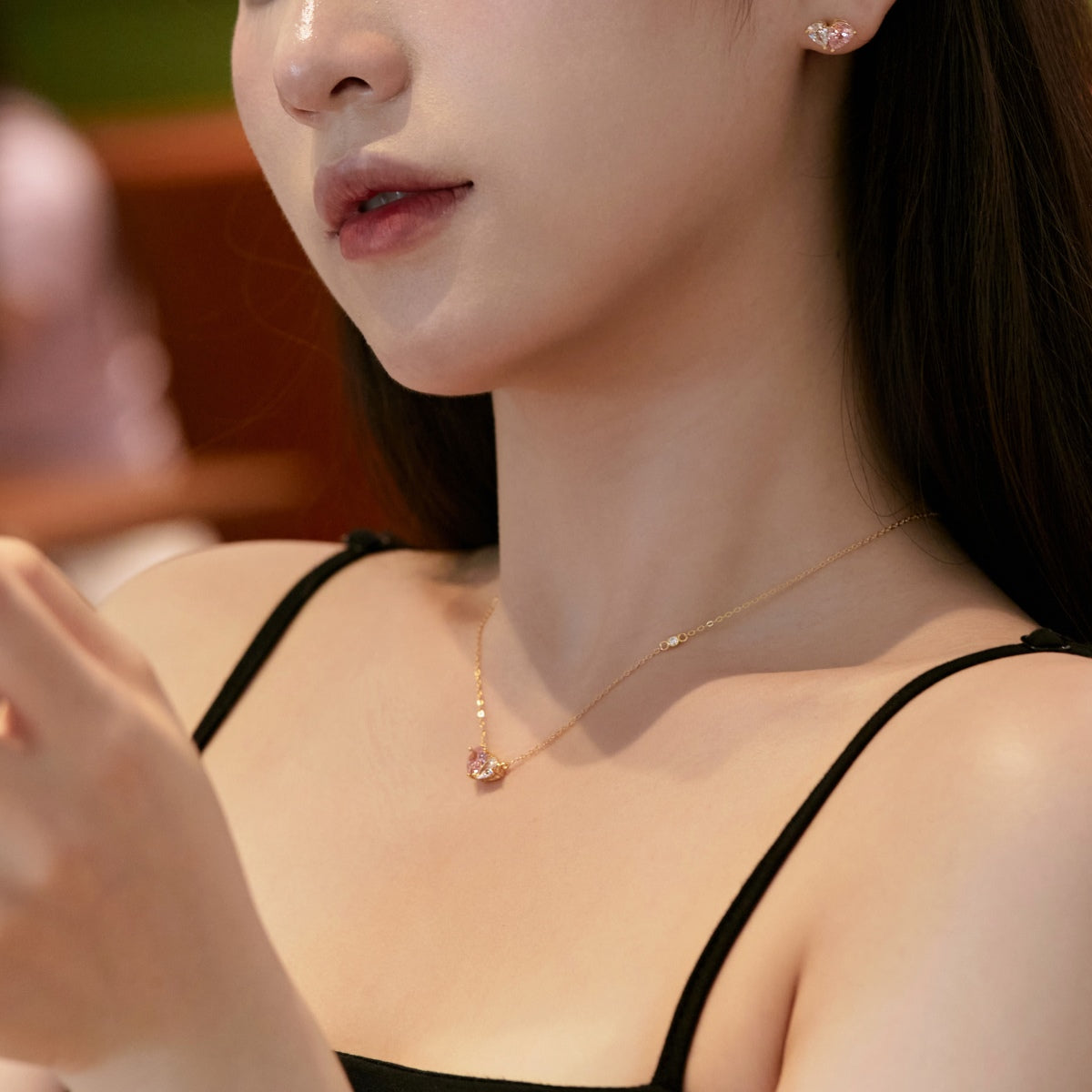 Angela Jewelry]Unique Heart Shape Necklace
