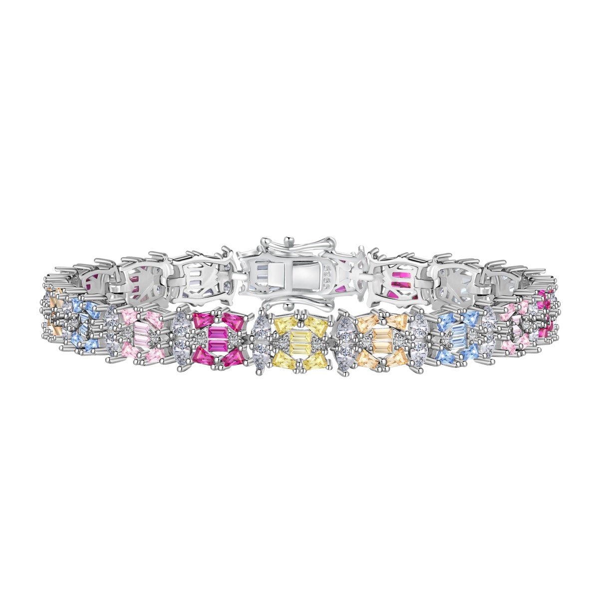 Angela Jewelry]Delicate Colorful Multi Cut Party Bracelet