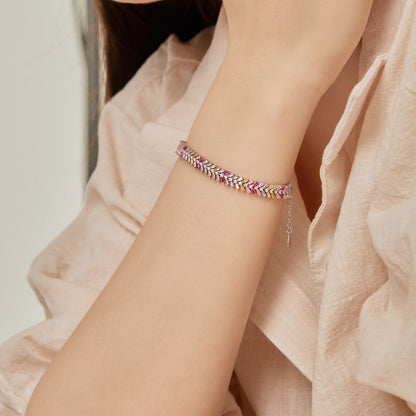 Angela Jewelry]Dainty Radiant Emerald Cut Daily Bracelet