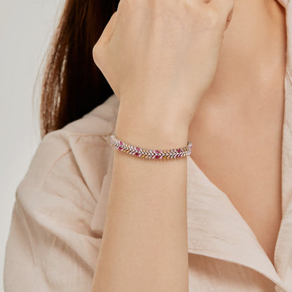 Angela Jewelry]Dainty Radiant Emerald Cut Daily Bracelet