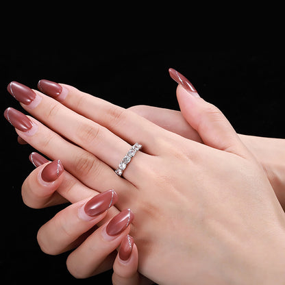 Angela Jewelry]Eternity Round Cut Tennis Ring