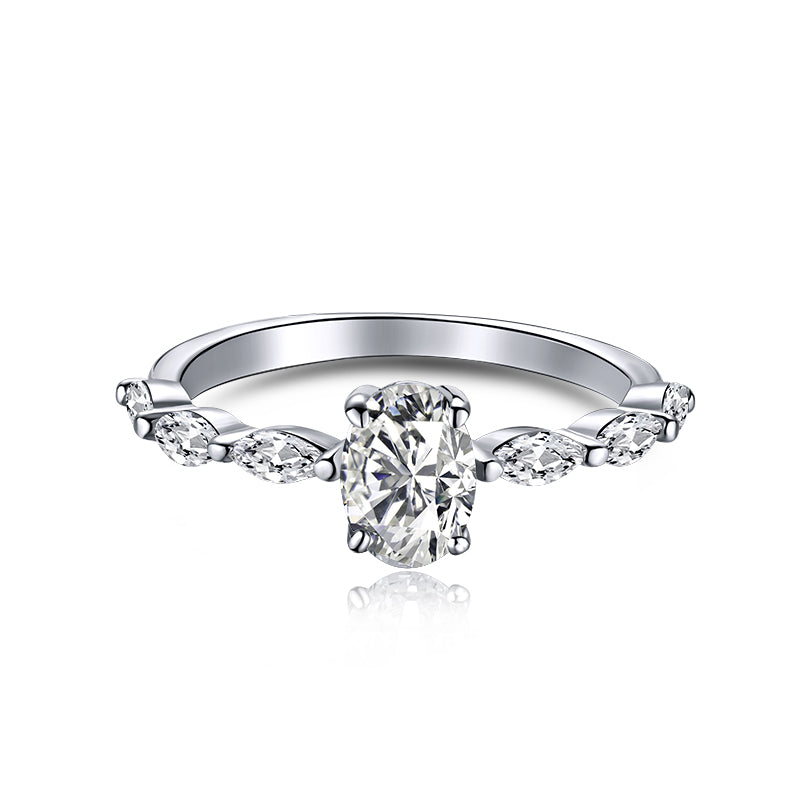 Angela Jewelry]0.75 Carat Luxurious Vibrant Elongated Cushion Cut Daily Ring