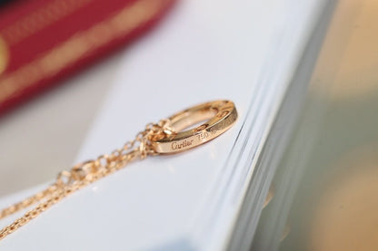 [Angela Jewellery]LOVE NECKLACE ADJUSTABLE ROSE GOLD 2 DIAMOND