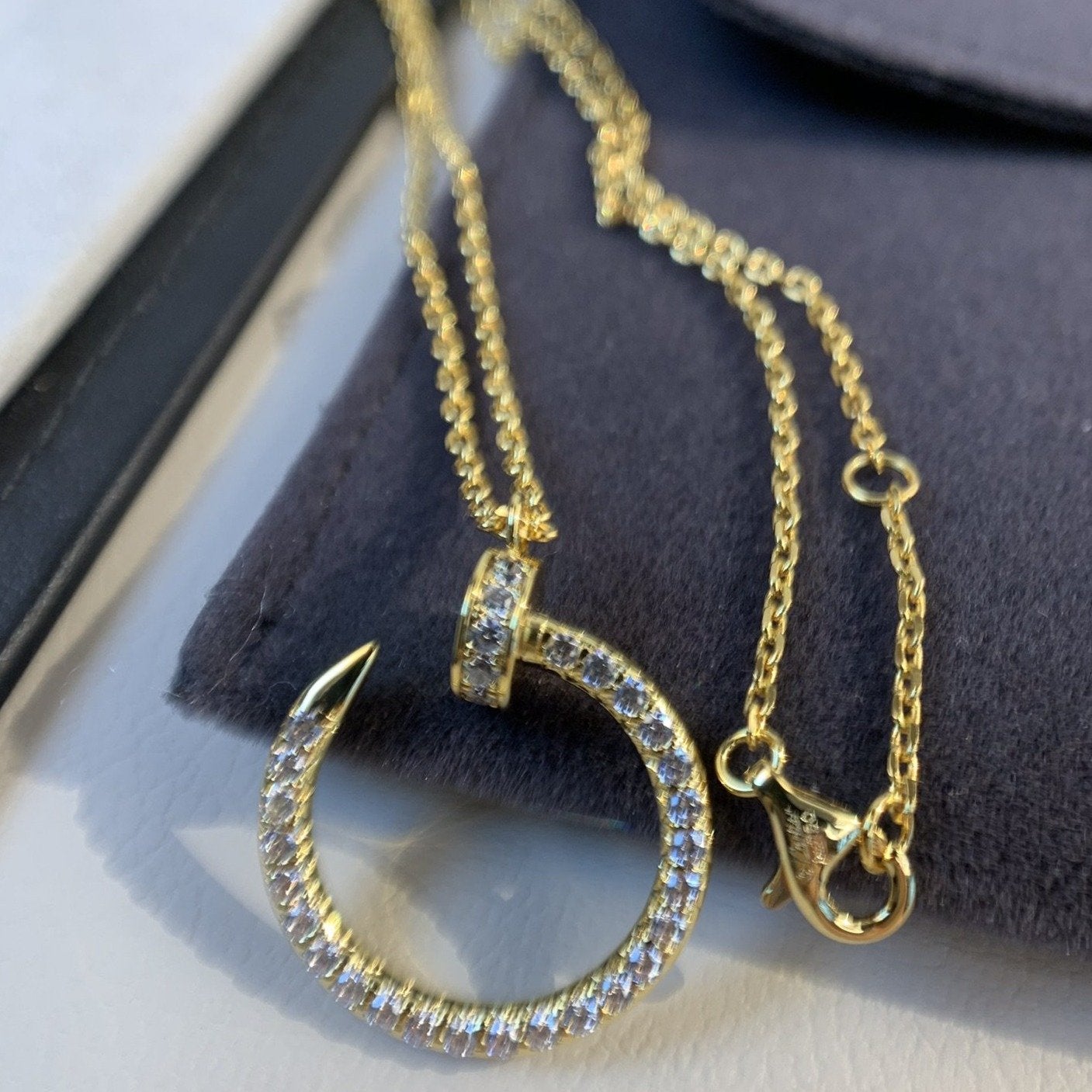 [Angela Jewellery]JUSTE NECKLACE GOLD DIAMONDS
