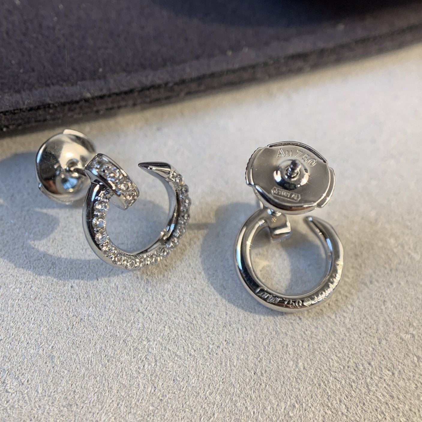 [Angela Jewellery]JUSTE EARRINGS SILVER DIAMONDS
