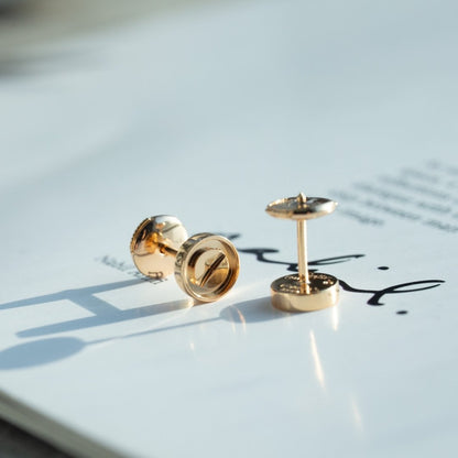 [Angela Jewellery]LOVE EARRINGS PINK GOLD 10MM