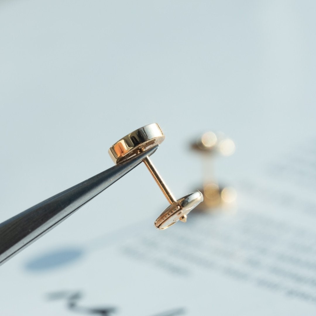 [Angela Jewellery]LOVE EARRINGS PINK GOLD 10MM