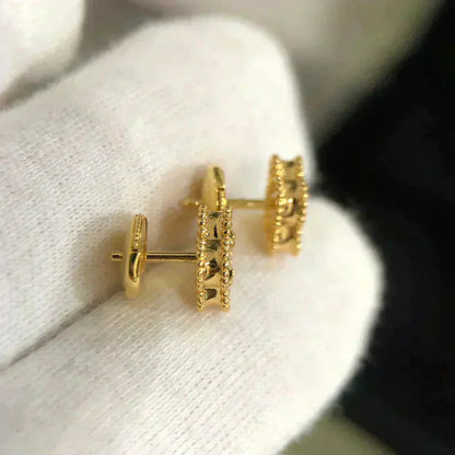 [Angela Jewellery]CLOVER MINI 9.5MM MALACHITE  EARRINGS