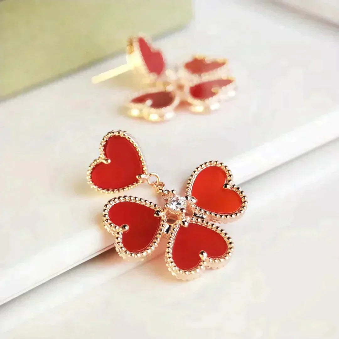 [Angela Jewellery]SWEET CLOVER CARNELIAN EARRINGS