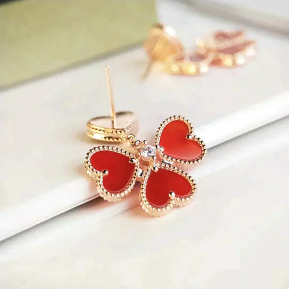 [Angela Jewellery]SWEET CLOVER CARNELIAN EARRINGS