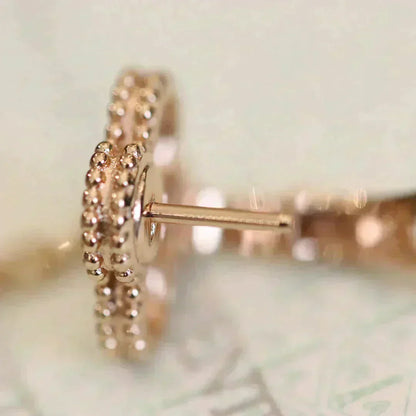 [Angela Jewellery]CLOVER MEDIUM 1 MOTIFS FUll DIAMOND EARRINGS