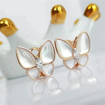 [Angela Jewellery]BUTTERFLY MOP DIAMOND EARRINGS